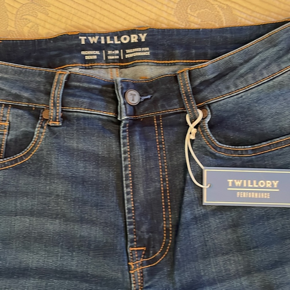 NWT Men’s performance  jeans stretch Twillory 31x30 technical jeans trim fit